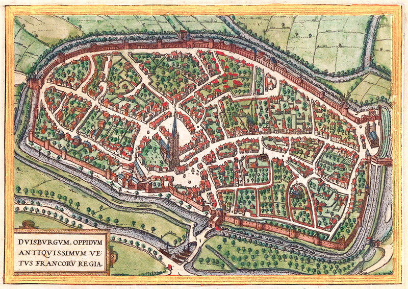 Duisburg 1572 Braun en Hogenberg